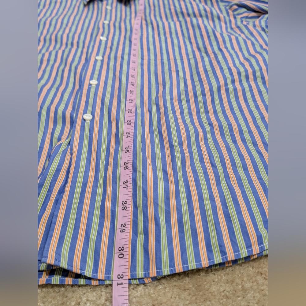BRIONI Made In ITALY Multi-Color Stripe Cooton Dress Shirt Men’s Size XL. - Picture 4 of 7